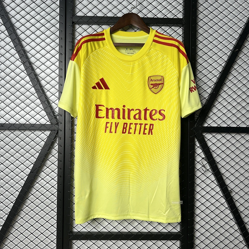 Arsenal Soccer Jersey Goalkeeper Yellow Custom Shirt 2025/26