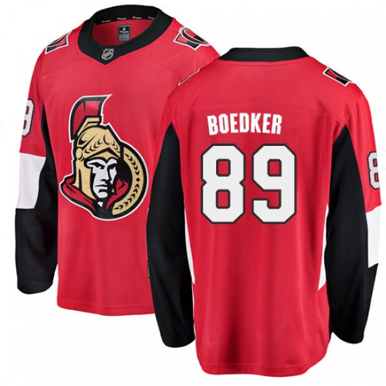 Men's Ottawa Senators #89 Mikkel Boedker Fanatics Branded Red Home Breakaway NHL Jersey - Ujersey