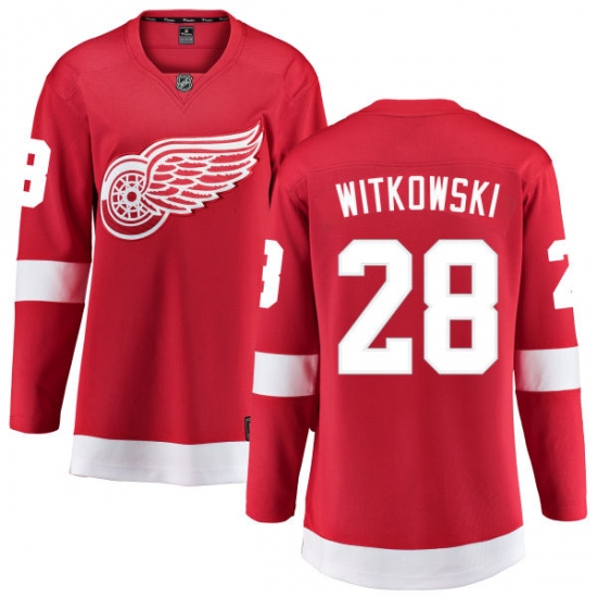 Women's Detroit Red Wings #28 Luke Witkowski Fanatics Branded Red Home Breakaway NHL Jersey - Ujersey