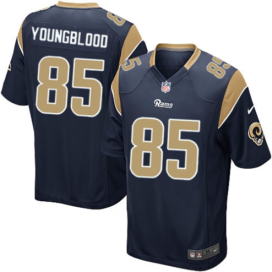 Men's Nike Los Angeles Rams #85 Jack Youngblood Game Navy Blue Team Color NFL Jersey - Ujersey
