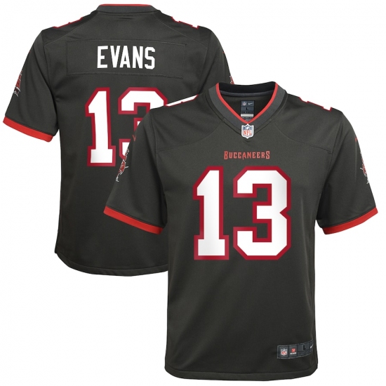 Youth Tampa Bay Buccaneers #13 Mike Evans Nike Pewter Alternate Game Jersey
