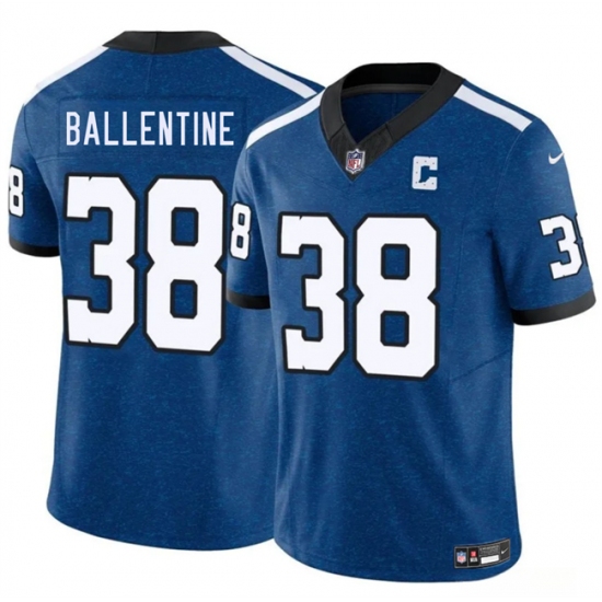 Men's Indianapolis Colts #38 Corey Ballentine Blue 2025 F.U.S.E. Throwback Vapor Limited Football Stitched Jersey - Ujersey