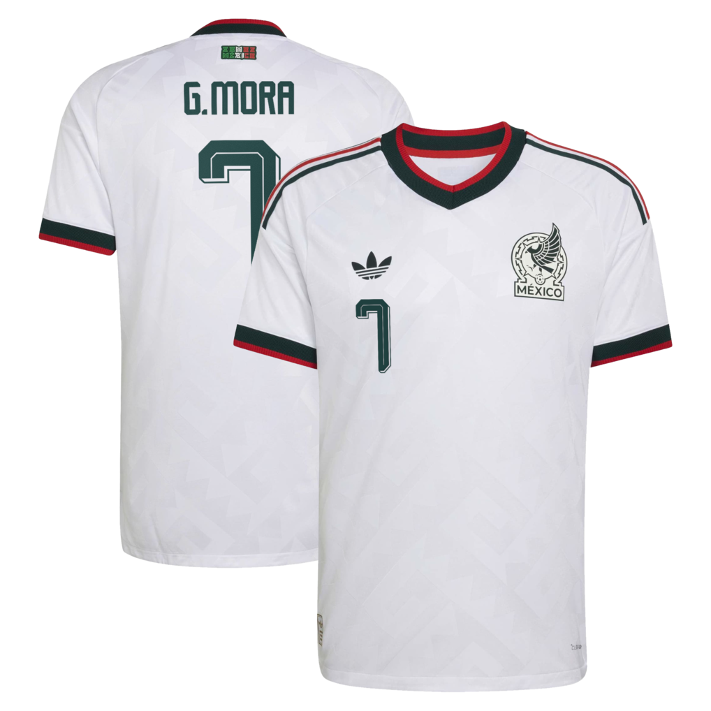 Men's Mexico National Team Gilberto Mora adidas White 2026 Away On-Field Authentic Jersey - Ujersey