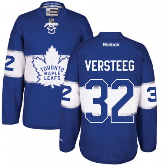 Men's Reebok Toronto Maple Leafs #32 Kris Versteeg Authentic Royal Blue 2017 Centennial Classic NHL Jersey - Ujersey