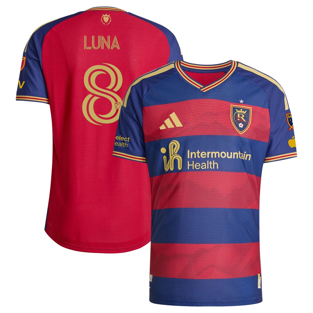Men's Real Salt Lake Diego Luna adidas Red 2026 The Switchback On-Field Authentic Patch Jersey - Ujersey