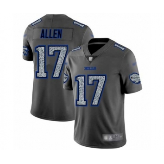 Men's Buffalo Bills #17 Josh Allen Limited Gray Static Fashion Football Jersey - Ujersey