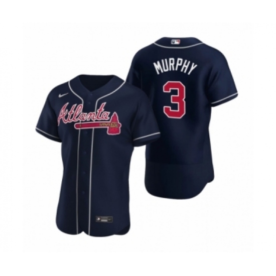Men's Atlanta Braves #3 Dale Murphy Nike Navy Authentic 2020 Alternate Jersey