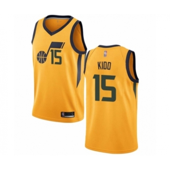 Youth Utah Jazz #15 Stanton Kidd Swingman Gold Basketball Jersey Statement Edition - Ujersey