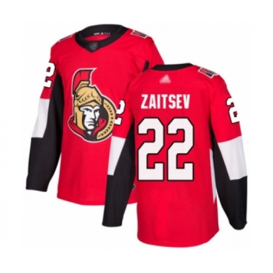 Youth Ottawa Senators #22 Nikita Zaitsev Authentic Red Home Hockey Jersey - Ujersey