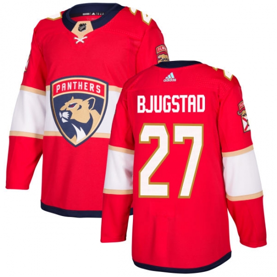 Men's Adidas Florida Panthers #27 Nick Bjugstad Authentic Red Home NHL Jersey - Ujersey