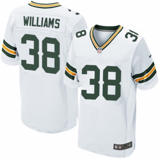 Men's Nike Green Bay Packers #38 Tramon Williams Elite White NFL Jersey - Ujersey