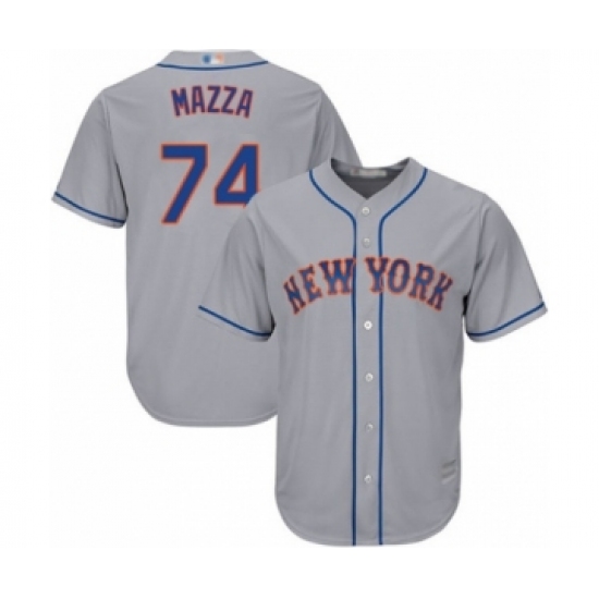 Youth New York Mets #74 Chris Mazza Authentic Grey Road Cool Base Baseball Player Jersey - Ujersey