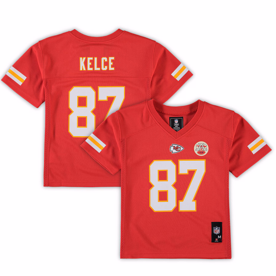 Preschool Kansas City Chiefs Travis Kelce Red Replica Player Jersey - Ujersey