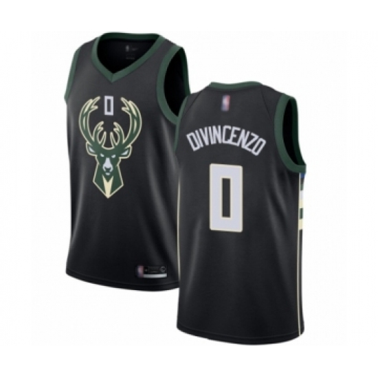 Women's Milwaukee Bucks #0 Donte DiVincenzo Swingman Black Basketball Jersey - Statement Edition - Ujersey