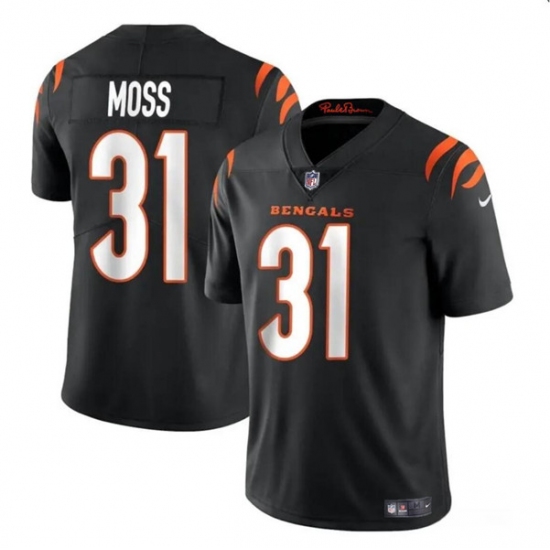 Men's Cincinnati Bengals #31 Zack Moss Black Vapor Untouchable Limited Stitched Jersey - Ujersey