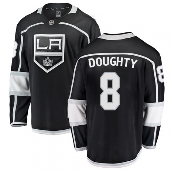 Men's Los Angeles Kings #8 Drew Doughty Authentic Black Home Fanatics Branded Breakaway NHL Jersey - Ujersey
