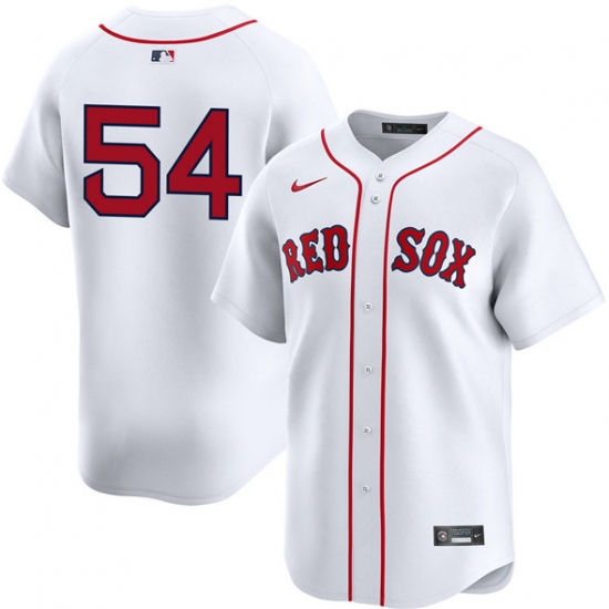 Men's Boston Red Sox #54 Lucas Giolito White No Name 2024 Home Limited Stitched Jersey - Ujersey