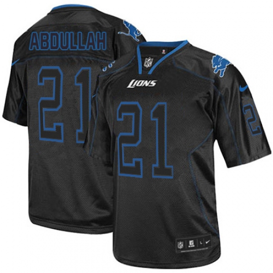 Men's Nike Detroit Lions #21 Ameer Abdullah Elite Lights Out Black NFL Jersey - Ujersey