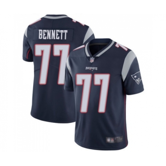 Youth New England Patriots #77 Michael Bennett Navy Blue Team Color Vapor Untouchable Limited Player Football Jersey - Ujersey