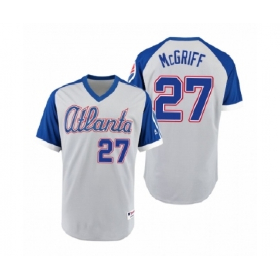 Youth Braves #27 Fred McGriff Gray Royal 1979 Turn Back the Clock Authentic Jersey