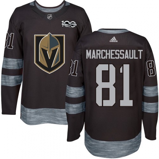 Men's Adidas Vegas Golden Knights #81 Jonathan Marchessault Authentic Black 1917-2017 100th Anniversary NHL Jersey - Ujersey