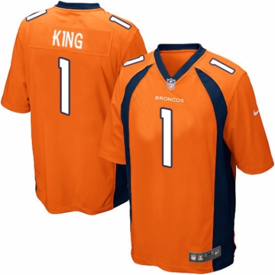 Men's Nike Denver Broncos #1 Marquette King Game Orange Team Color NFL Jersey - Ujersey