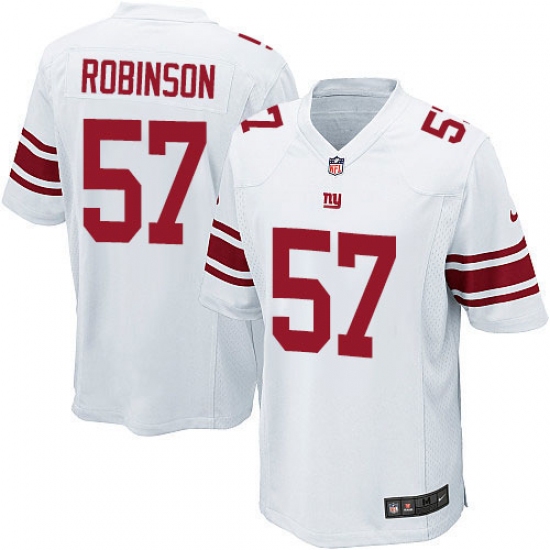 Men's Nike New York Giants #57 Keenan Robinson Game White NFL Jersey - Ujersey