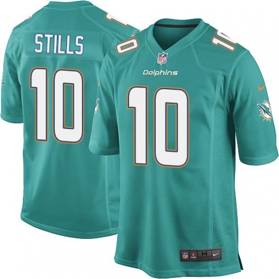 Youth Nike Miami Dolphins #10 Kenny Stills Game Aqua Green Team Color NFL Jersey - Ujersey
