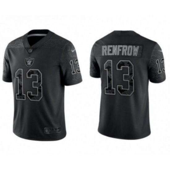 Men's Las Vegas Raiders #13 Hunter Renfrow Black Reflective Limited Stitched Football Jersey - Ujersey