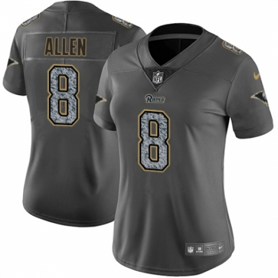 Women's Nike Los Angeles Rams #8 Brandon Allen Gray Static Vapor Untouchable Limited NFL Jersey - Ujersey