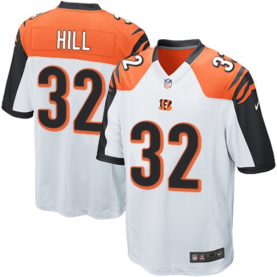 Men's Nike Cincinnati Bengals #32 Jeremy Hill Game White NFL Jersey - Ujersey