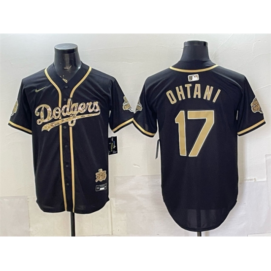 Men's Los Angeles Dodgers #17 Shohei Ohtani Black 2026 Armed Forces Day Stitched Baseball Jersey