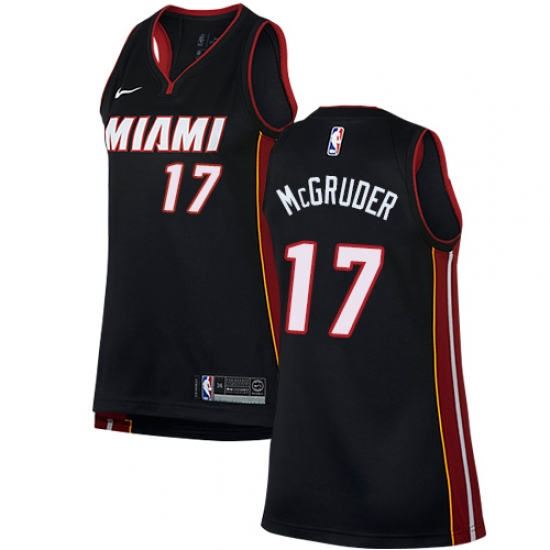 Men's Nike Miami Heat #17 Rodney McGruder Swingman Black NBA Jersey - Icon Edition - Ujersey