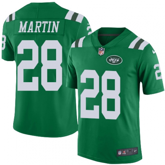 Youth Nike New York Jets #28 Curtis Martin Limited Green Rush Vapor Untouchable NFL Jersey - Ujersey