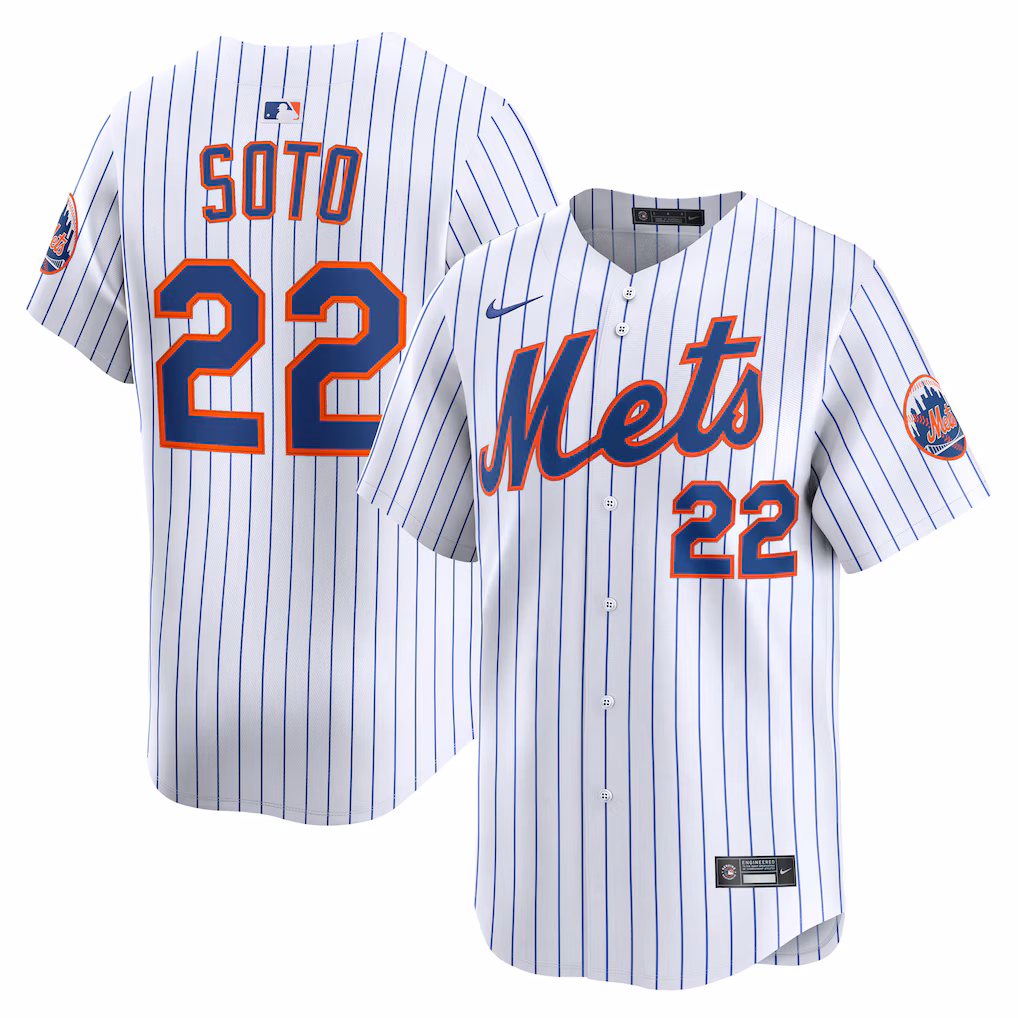 Men's New York Mets Juan Soto Nike White Home Limited Jersey
