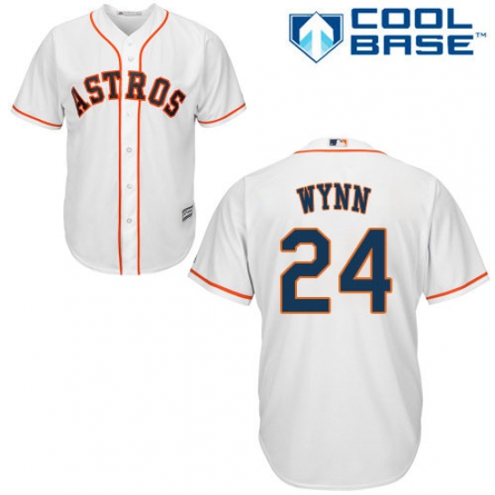 Youth Majestic Houston Astros #24 Jimmy Wynn Authentic White Home Cool Base MLB Jersey - Ujersey