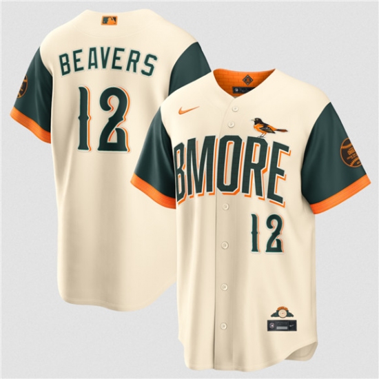 Men's Baltimore Orioles #12 Dylan Beavers Natural 2026 City Connect Stadium Stitched Baseball Jersey - Ujersey