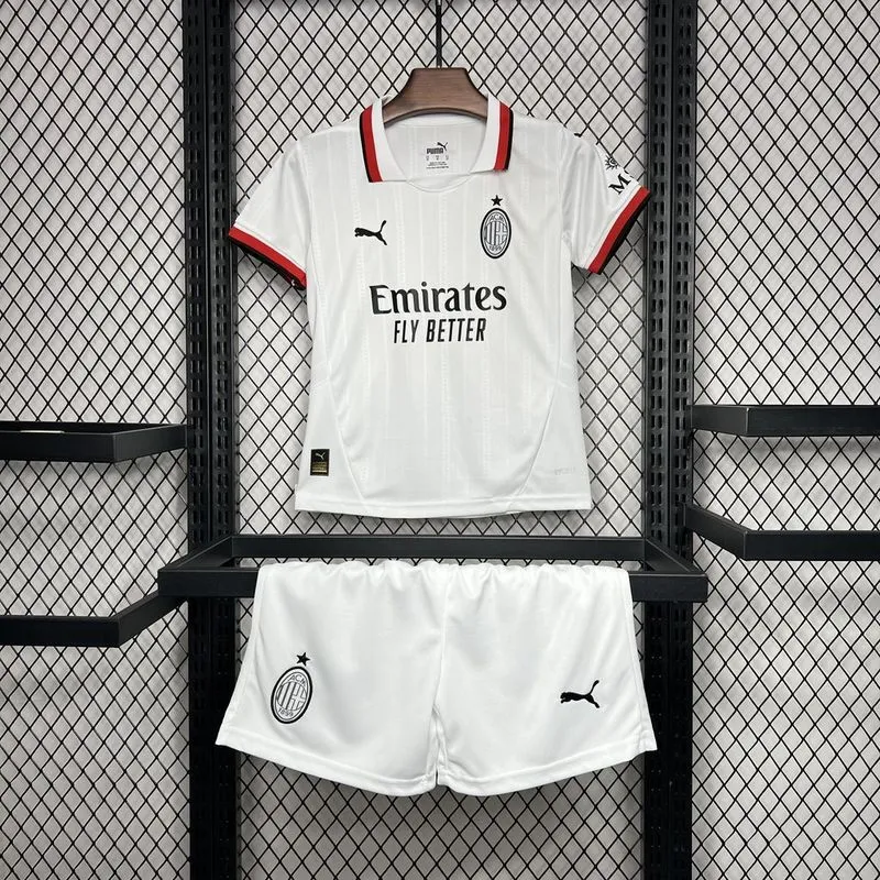 AC Milan Soccer Jersey Away Kids Kit Jersey+Shorts 2024/25 - Ujersey NHL