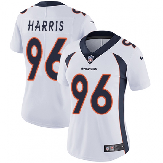 Women's Nike Denver Broncos #96 Shelby Harris White Vapor Untouchable Limited Player NFL Jersey - Ujersey