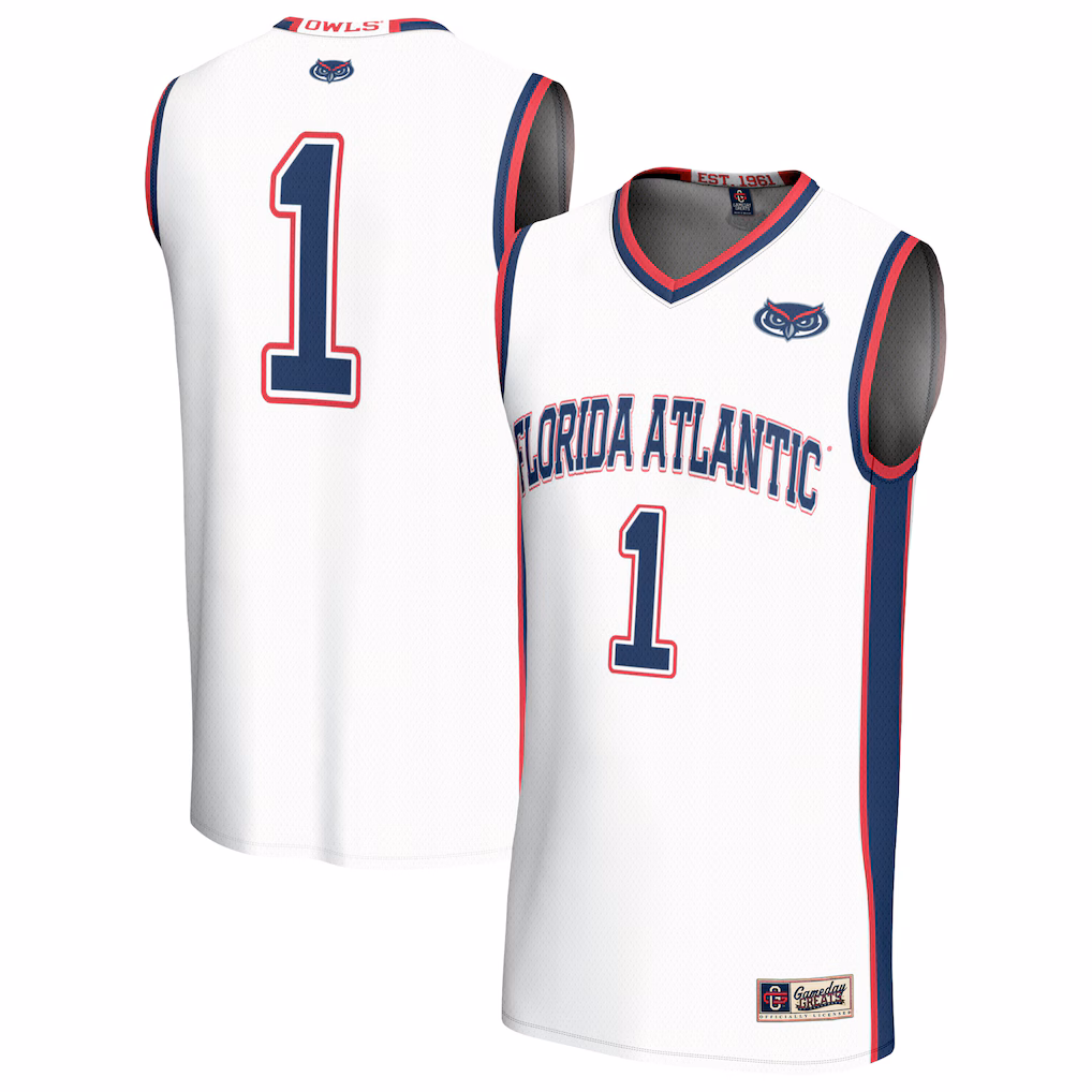 Unisex GameDay Greats #1 White Florida Atlantic Owls Lightweight Basketball Jersey - Ujersey Shop