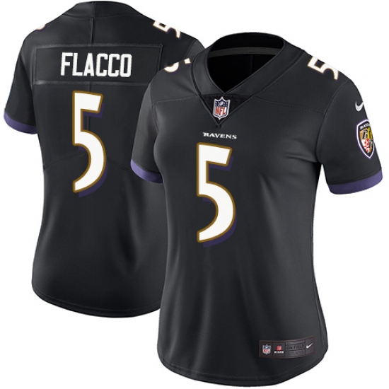 Women's Nike Baltimore Ravens #5 Joe Flacco Elite Black Alternate NFL Jersey - Ujersey