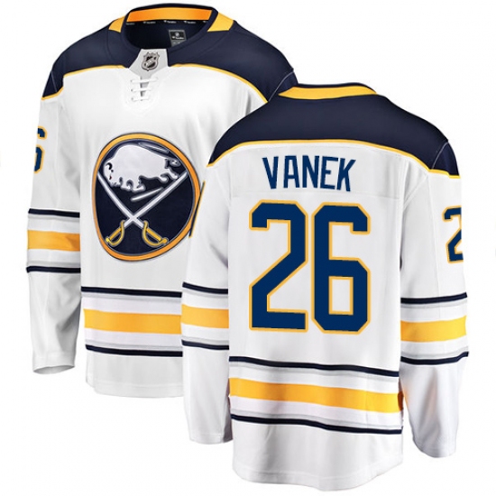 Youth Buffalo Sabres #26 Thomas Vanek Fanatics Branded White Away Breakaway NHL Jersey - Ujersey
