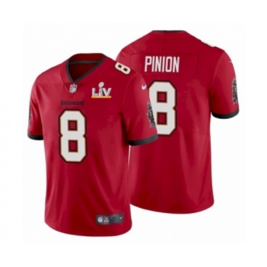 Youth Tampa Bay Buccaneers #8 Bradley Pinion Red 2021 Super Bowl LV Jersey - Ujersey