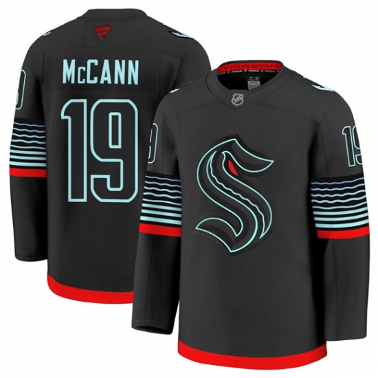 Men's Seattle Kraken #19 Jaden Schwartz Black Alternate Stitched Hockey Jersey - Ujersey