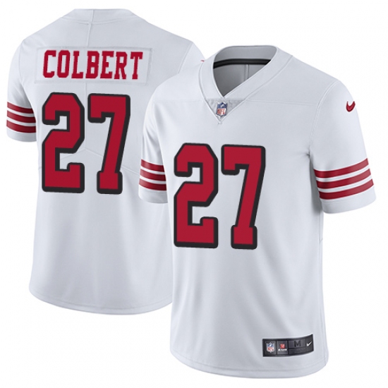 Youth Nike San Francisco 49ers #27 Adrian Colbert Limited White Rush Vapor Untouchable NFL Jersey - Ujersey