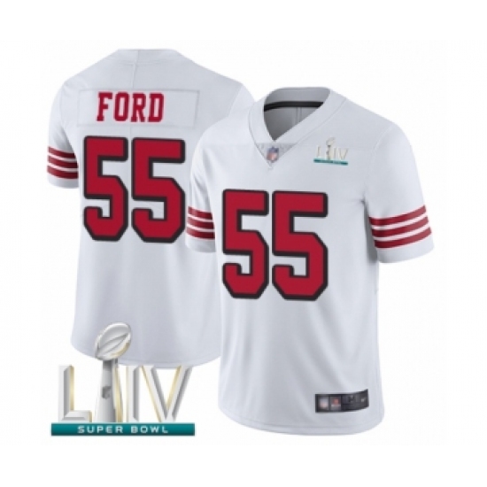 Youth San Francisco 49ers #55 Dee Ford Limited White Rush Vapor Untouchable Super Bowl LIV Bound Football Jersey - Ujersey