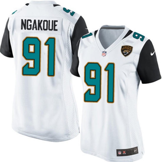 Women's Nike Jacksonville Jaguars #91 Yannick Ngakoue Game White NFL Jersey - Ujersey