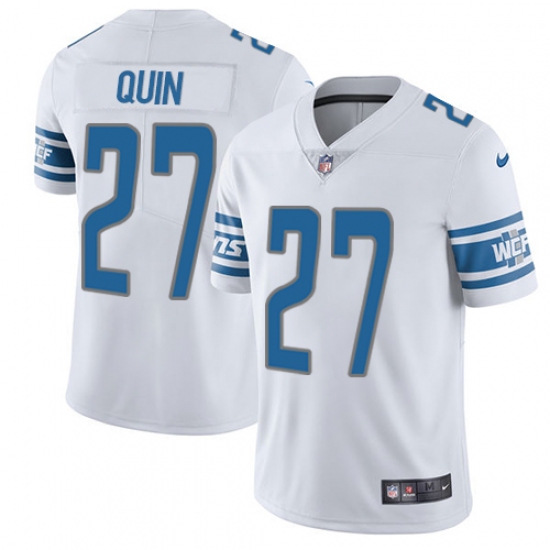 Men's Nike Detroit Lions #27 Glover Quin Elite White NFL Jersey - Ujersey