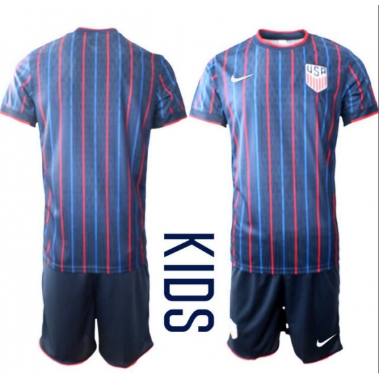 Kids United States USA Blank or Custom Team FIFA x World Cup 2026 Away On Field Suit Jersey - Ujersey