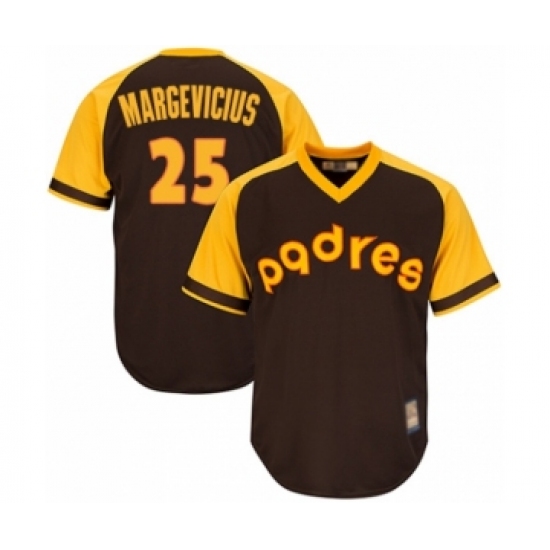 Youth San Diego Padres #25 Nick Margevicius Authentic Brown Alternate Cooperstown Cool Base Baseball Player Jersey - Ujersey